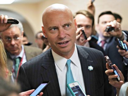 WASHINGTON, DC - JUNE 07: White House Director of Legislative Affairs Marc Short speaks to members of the media as he leaves a Republican conference meeting June 7, 2018 on Capitol in Washington, DC. House GOPers gathered to discuss immigration. (Photo by Alex Wong/Getty Images)