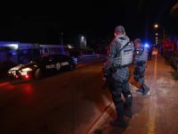 Federal police in Cancun, Mexico.