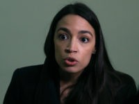 Rep. Alexandria Ocasio-Cortez (D-NY) speaks to the media about Amazon scrapping its plans to build a new headquarters in Queens, New York, on Capitol Hill February 14, 2019 in Washington, DC. (Photo by Mark Wilson/Getty Images)