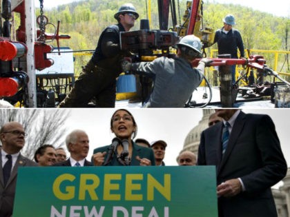 Oil rigs, Green New Deal.