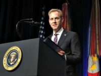 Pat Shanahan Acting Secretary of Defense Patrick Shanahan speaks during a Missile Defense Review announcement on January 17, 2019 at the Pentagon, in Arlington, Virginia. President Trump pushed for a more aggressive missle defense system to counter threats from North Korea, Russia and China. (Photo by Martin H. Simon - Pool/Getty Images)