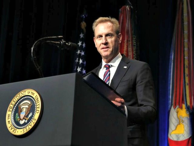 Acting Secretary of Defense Patrick Shanahan speaks during a Missile Defense Review announcement on January 17, 2019 at the Pentagon, in Arlington, Virginia. President Trump pushed for a more aggressive missle defense system to counter threats from North Korea, Russia and China. (Photo by Martin H. Simon - Pool/Getty Images)