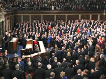The crowd at President Trump’s delivers the State of the Union address.