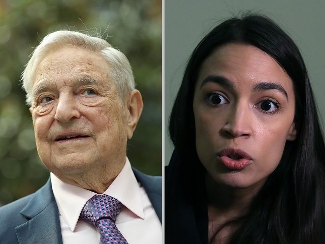 Alexandria Ocasio-Cortez and George Soros