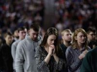 Christian college students praying