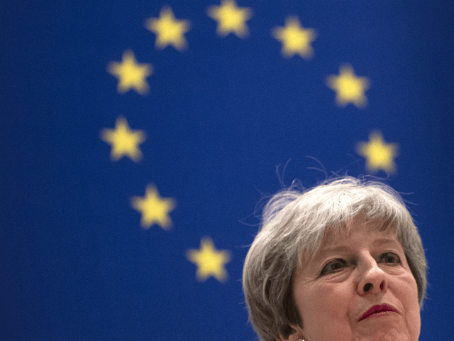 SHARM EL SHEIKH, EGYPT - FEBRUARY 25: British Prime Minister Theresa May delivers her final press conference at the end of the Arab-European Summit on February 25, 2019 in Sharm El Sheikh, Egypt. Leaders from European and Arab nations are meeting for the two-day summit to discuss topics including security, …