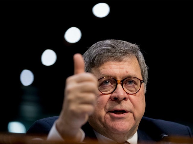 Attorney General nominee William Barr testifies during a Senate Judiciary Committee hearing on Capitol Hill in Washington, Tuesday, Jan. 15, 2019. Barr will face questions from the Senate Judiciary Committee on Tuesday about his relationship with Trump, his views on executive powers and whether he can fairly oversee the special …