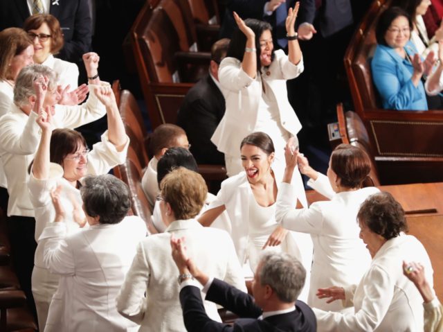 Women Democrats applaud Trump (Chip Somodevilla / Getty)