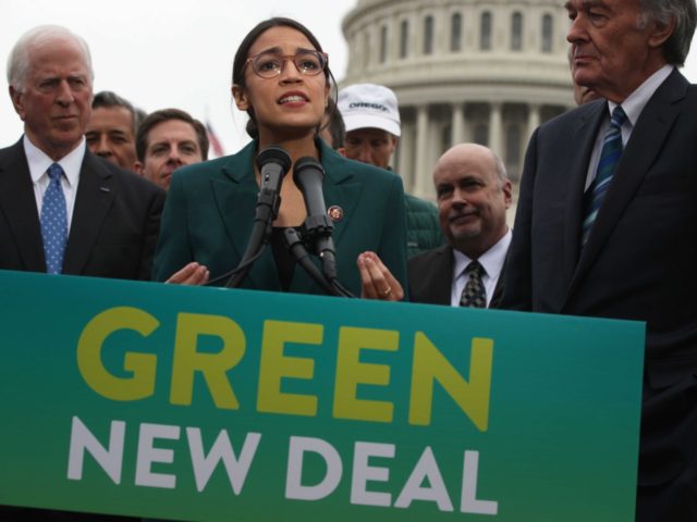 alexandria ocasio-cortez green new deal (Alex Wong / Getty)