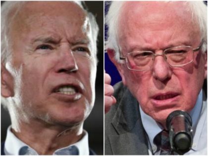 Joe Biden (L) and Bernie Sanders (R) are frontrunners for Democrat presidential nominee.