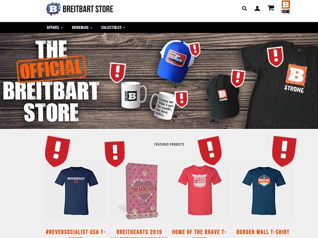 NewsGuard says Breitbart Store is "fake news"