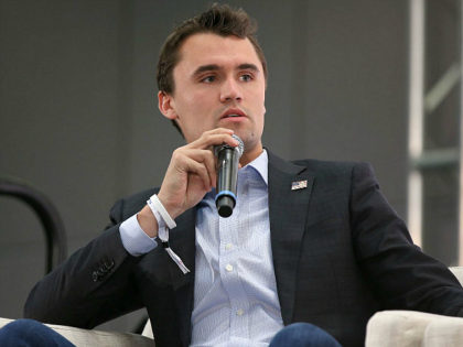 LOS ANGELES, CA - OCTOBER 20: Charlie Kirk speaks onstage during Politicon 2018 at Los Angeles Convention Center on October 20, 2018 in Los Angeles, California. (Photo by Phillip Faraone/Getty Images for Politicon)