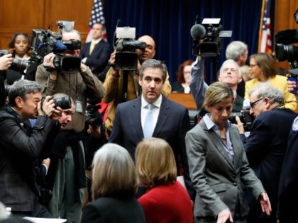 Michael Cohen, President Donald Trump's former personal lawyer, arrives to testify before