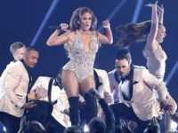 grammyratingdown2 Jennifer Lopez performs a medley during a tribute to Motown's 60th anniversary at the 61st annual Grammy Awards on Sunday, Feb. 10, 2019, in Los Angeles. (Photo by Matt Sayles/Invision/AP)