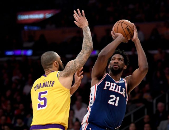 Embiid scores 37 as NBA 76ers rout LeBron's Lakers