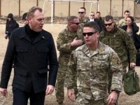US Afghanistan Pat Shanahan, Scott Miller Acting Defense Secretary Pat Shanahan, left, arrives in Kabul, Afghanistan, Monday morning, Feb. 11, 2019, to consult with Army Gen. Scott Miller, right, commander of U.S. and coalition forces, and senior Afghan government leaders. The unannounced visit is the first for the acting secretary of defense, Pat Shanahan. He previously was the No. 2 official under Jim Mattis, who resigned as defense chief in December. (AP Photo/Robert Burns) The Associated Press