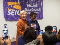 Hillary Clinton campaigns in Milwaukee, Wisconsin, on April 2, 2016.
