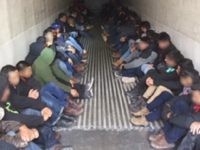 76 migratns locked in refrigerated trailer - Photo U.S. Border Patrol Laredo Sector Border Patrol agents rescue 76 migrants who were locked in a refrigerated trailer. (Photo: U.S. Border Patrol/Laredo Sector)