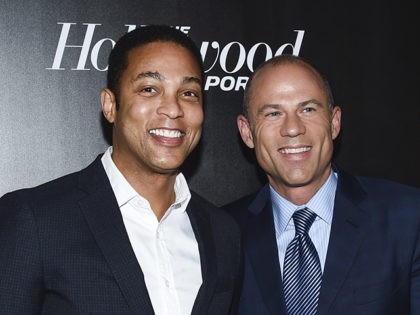CNN news anchor Don Lemon, left, and Stormy Daniels' attorney Michael Avenatti pose together at The Hollywood Reporter's annual 35 Most Powerful People in Media event at The Pool on Thursday, April 12, 2018, in New York. (Photo by Evan Agostini/Invision/AP)