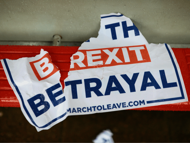 LONDON, ENGLAND - MARCH 12: Pro and Anti Brexit paraphernalia in Westminster ahead of the meaningful vote in Parliament on March 12, 2019 in London, England. MPs, who rejected Theresa May's Brexit deal earlier this year by a majority of 230, are due to vote on revised proposals after Theresa …