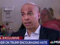 Monday on MSNBC's "Hardball," Sen. Cory Booker (D-NJ) said racists … Booker