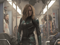 Carol Danvers (Brie Larson, center) searches for hidden alien Skrulls in "Captain Marvel." (Photo: MARVEL STUDIOS)
