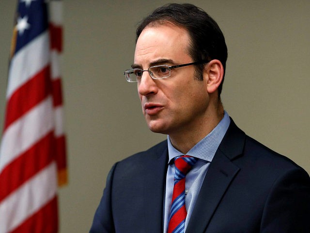 Colorado Attorney General Phil Weiser speaks about the plan to have a former federal prosecutor review the sexual abuse files of Colorado's Roman Catholic dioceses at a news conference Tuesday, Feb. 19, 2019, in Denver. The church will pay reparations to victims under a voluntary joint effort with the state …