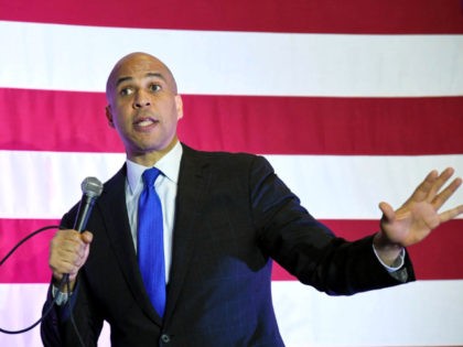U.S. Sen. Cory Booker (D-NJ) speaks at his 'Conversation with Cory' campaign event at the Nevada Partners Event Center on February 24, 2019 in North Las Vegas, Nevada.