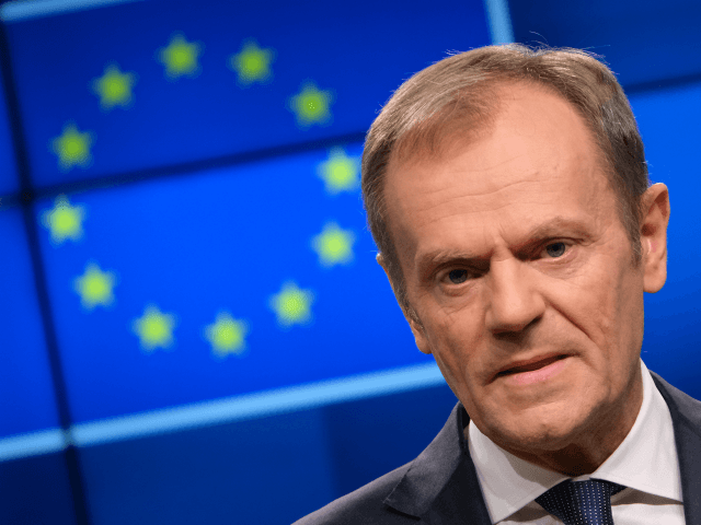BRUSSELS, BELGIUM - MARCH 20: Donald Tusk, President of the European Council, speaks to the media one day prior to a summit of European Union leaders on March 20, 2019 in Brussels, Belgium. EU leaders will come together for a two-day summit that is taking place only a little over …