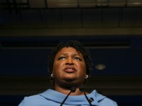 ATLANTA, GA - NOVEMBER 06: Democratic Gubernatorial candidate Stacey Abrams addresses supporters at an election watch party on November 6, 2018 in Atlanta, Georgia. Abrams and her opponent, Republican Brian Kemp, are in a tight race that is too close to call. A runoff for Georgia's governor is likely. (Photo …