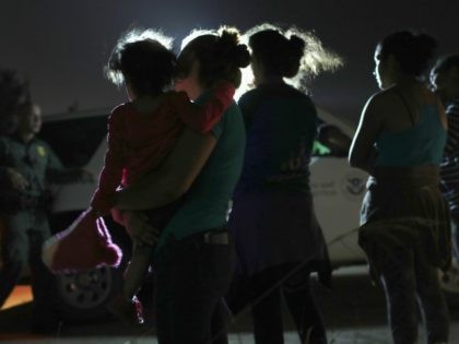 Rio Grande Valley Sector Border Patrol agents apprehend a group of Honduran migrant famili