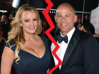 LAS VEGAS, NEVADA - JANUARY 26: Adult film actress/director Stormy Daniels (L) and attorney Michael Avenatti attend the 2019 Adult Video News Awards at The Joint inside the Hard Rock Hotel