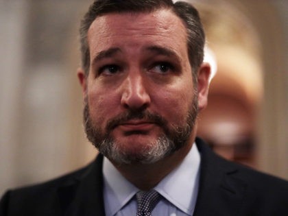 WASHINGTON, DC - FEBRUARY 04: U.S. Sen. Ted Cruz (R-TX) leaves after a vote at the U.S. Ca