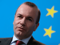 BERLIN, GERMANY - MARCH 25: CDU/CSU European elections lead candidate and European Parliament faction leader of the European People's Party (EPP, or EVP in German) Manfred Weber speaks to the media, along with Chairwoman of the German Christian Democrats (CDU) Annegret Kramp-Karrenbauer and Chairman of the Bavarian Christian Democrats (CSU) …