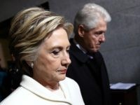 Former Democratic presidential nominee Hillary Clinton and former US President Bill Clinton arrive on the West Front of the US Capitol on January 20, 2017 in Washington, DC.Donald Trump took the first ceremonial steps before being sworn in as the 45th president of the United States Friday -- ushering in …