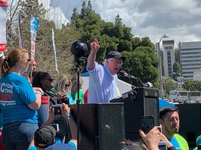 Bernie Sanders at UCLA (Joel Pollak / Breitbart News)