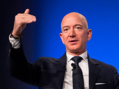 Amazon and Blue Origin founder Jeff Bezos provides the keynote address at the Air Force As