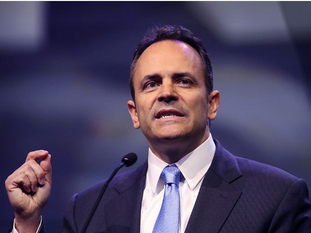 Gov. Matt Bevin (R-Ky.) speaks at the National Rifle Association's NRA-ILA Leadership Forum during the NRA Convention at the Kentucky Exposition Center on May 20, 2016 in Louisville, Kentucky. The convention, which opened today, runs until May 22.