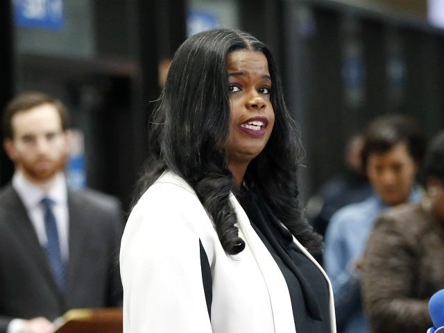 CHICAGO, IL - FEBRUARY 23: Cook County State's attorney Kim Foxx speaks with reporters and details the charges against R. Kelly's first court appearance at the Leighton Criminal Courthouse on February 23, 2019 in Chicago, Illinois. (Photo by Nuccio DiNuzzo/Getty Images)