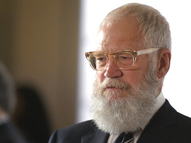 Honoree David Letterman does an interview at the 20th Annual Mark Twain Prize for American
