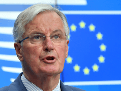 Chief EU negotiator for Brexit, Michel Barnier addresses a press conference at the end of