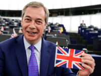 Nigel Farage Member of the European Parliament and former leader of the anti-EU UK Independence Party (UKIP) Nigel Farage shows a Union Jack flag at the European Parliament in Strasbourg, eastern France, on April 5, 2017. The European Parliament will on April 5 lay down its 'red lines' for negotiations over a …