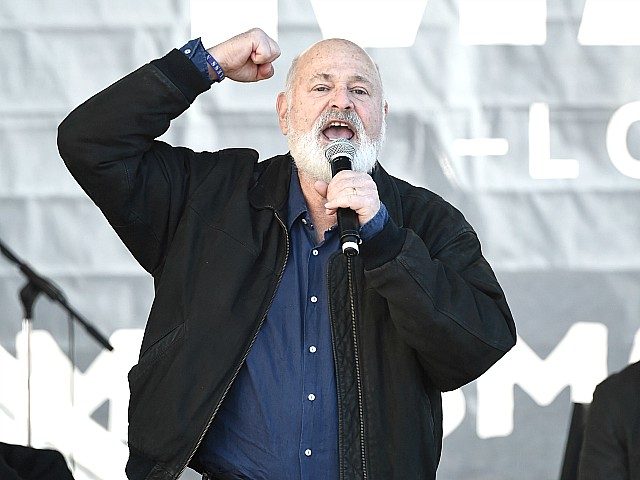 LOS ANGELES, CA - JANUARY 20: Actor Rob Reiner speaks onstage at 2018 Women's March Los Angeles at Pershing Square on January 20, 2018 in Los Angeles, California. (Photo by Amanda Edwards/Getty Images for The Women's March Los Angeles)