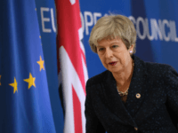 BRUSSELS, BELGIUM - MARCH 21: British Prime Minister Theresa May departs after speaking to the media at the end of the first of a two-day summit of European Union leaders on March 21, 2019 in Brussels, Belgium. Leaders will discuss May's request for an extension of the deadline for the …