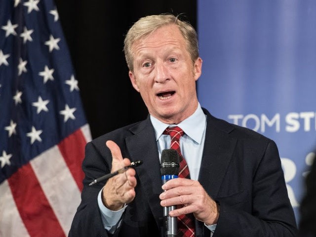 Anti-Trump billionaire Tom Steyer hosts a town hall meeting on December 4, 2018 in Charles