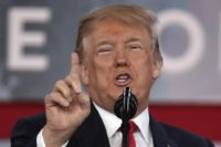 President Donald Trump speaks at the Conservative Political Action Conference in National Harbor, Md., Friday. Photo by Mike Theiler/UPI