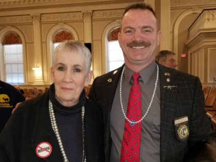 Moms Demand Action members attended legislative hearings Tuesday in support of gun confiscation laws. When the Moms Demand members arrived, they saw numerous Republican lawmaker wearing pearl necklaces and assumed the lawmakers were mocking them.