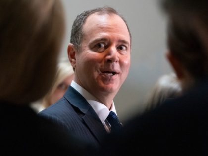 House Intelligence Committee Chairman Adam Schiff, D-Calif., speaks with reporters after h