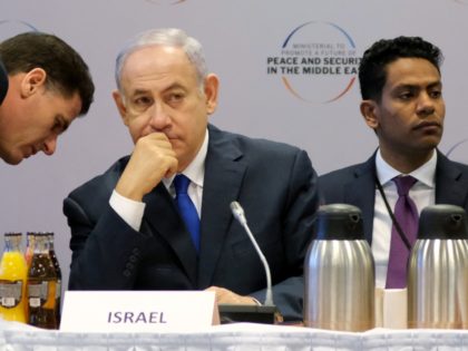 WARSAW, POLAND - FEBRUARY 14: Israeli Prime Minister Benjamin Netanyahu attends the opening session of the Ministerial to Promote a Future of Peace and Security in the Middle East on February 14, 2019 in Warsaw, Poland. The ministerial is a conference on the Middle East sponsored by the Polish and …