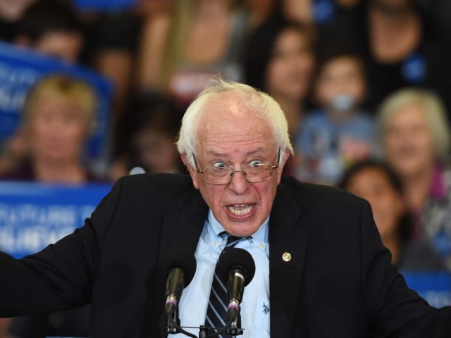 LAS VEGAS, NV - FEBRUARY 14: Democratic presidential candidate Sen. Bernie Sanders (D-VT) speaks during a campaign rally at Bonanza High School on February 14, 2016 in Las Vegas, Nevada. Sanders is challenging Hillary Clinton for the Democratic presidential nomination ahead of Nevada's February 20th Democratic caucus. (Photo by Ethan â¦